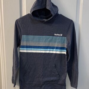 Hurley Boys Blue Striped Hooded T-shirt
